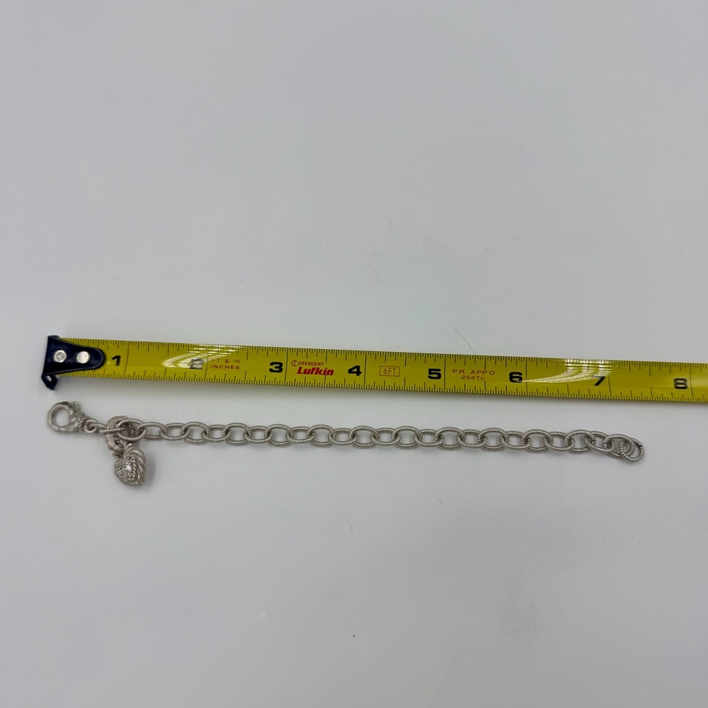 Judith Ripka Sterling Silver Bracelet w/ Diamonique Heart Charm NIB - Picture 3 of 8